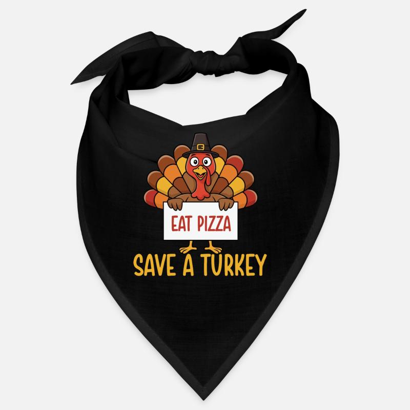 Sauver une dinde manger une pizza drôle d’automne Bandana
