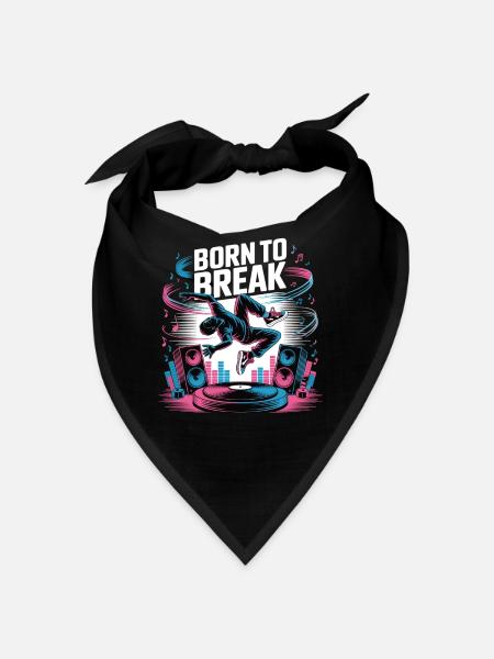 Streetdance Beat – Urban DJ Musik Design - Bandana - Schwarz - Vorne