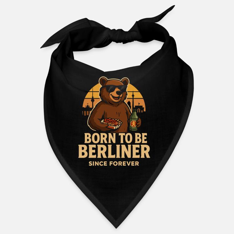 Born to be Berliner Bär mit Currywurst & Bier Bandana