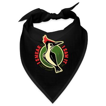Elfenbein Specht Vogelbeobachter I Swear I Saw It - Bandana - Schwarz - Vorne