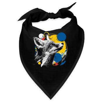 Künstlerischer Fuchs Naturliebhaber - Bandana - Schwarz - Vorne
