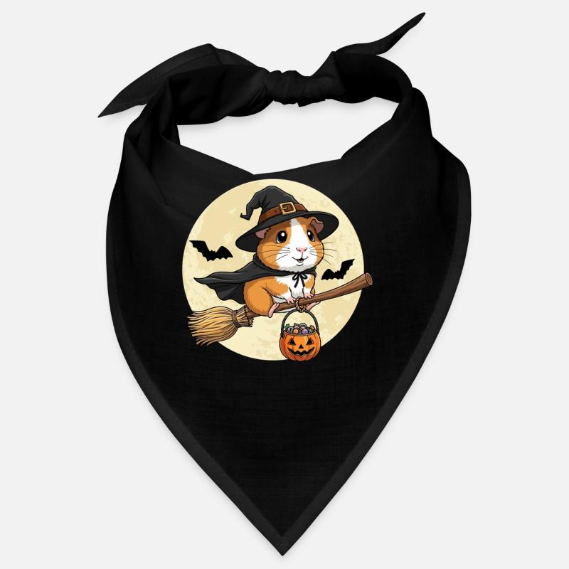 mignon cochon d’Inde sorcière Halloween Bandana