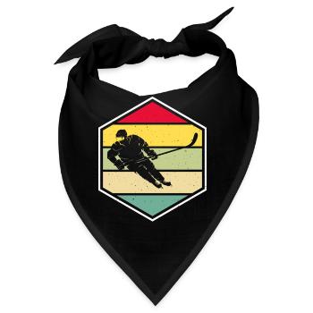 Eishockey Hockey Eishockeyspieler Geschenk  - Bandana - Schwarz - Vorne