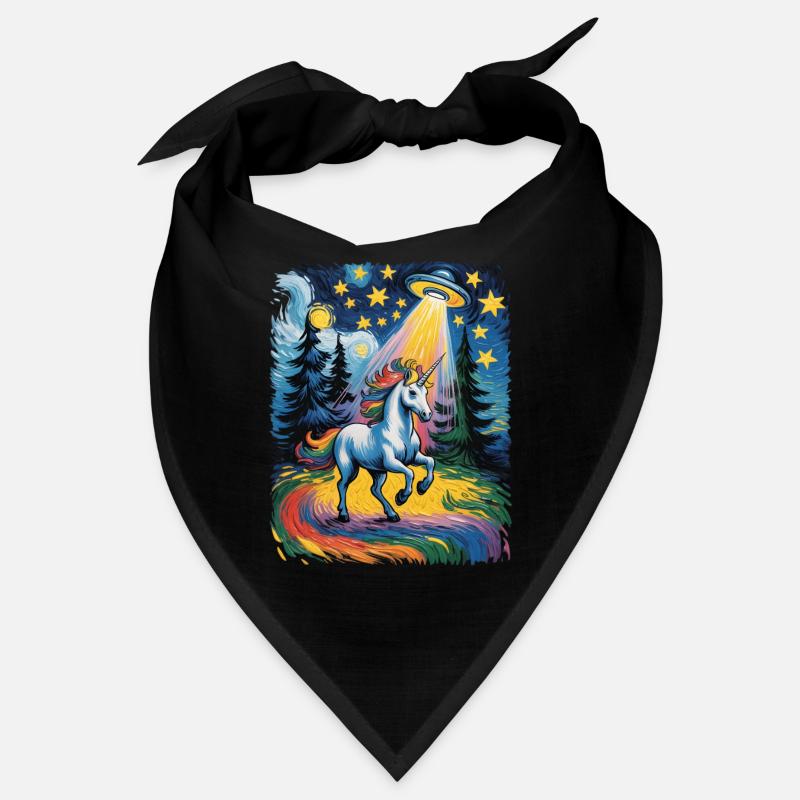 Glowing unicorn in a starry rush Bandana