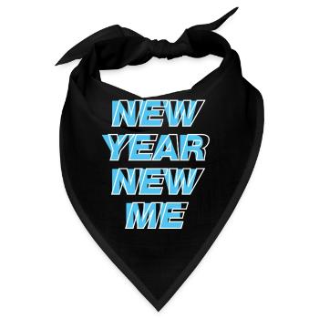 Neujahr Neues Ich - Bandana - Schwarz - Vorne