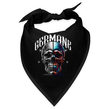 Spalt Schädel Neon Kontrast Germane - Bandana - Schwarz - Vorne