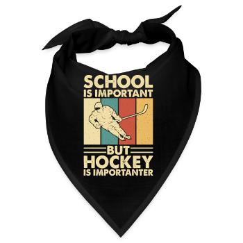 Hockey Eishockey Eishockeyspieler Geschenk - Bandana - Schwarz - Vorne