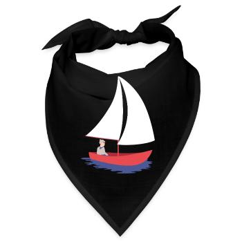 Nautic Design Segelboot Serenity in rotem Rumpf - Bandana - Schwarz - Vorne