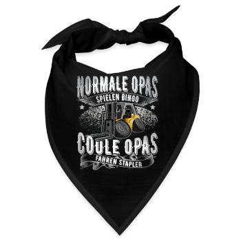 Staplerfahrer Opa - Bandana - Schwarz - Vorne
