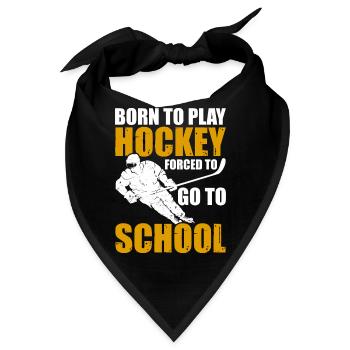 Hockey Eishockey Eishockeyspieler Geschenk - Bandana - Schwarz - Vorne
