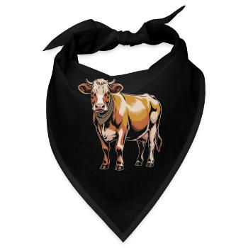 Kuh Kühe - Bandana - Schwarz - Vorne