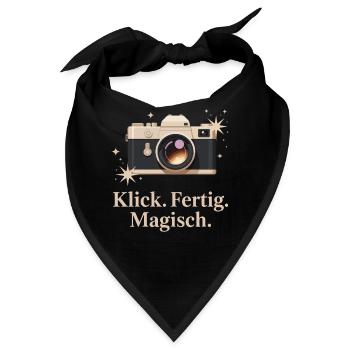 Klick Fertig Magisch Retro-kamera-enthusiasten - Bandana - Schwarz - Vorne