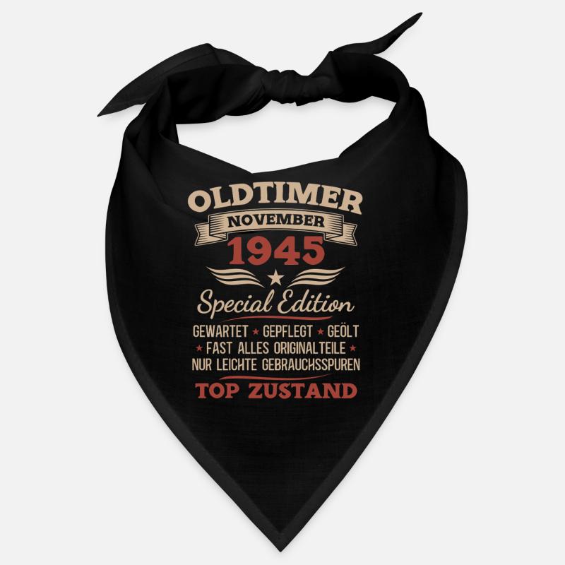 80. Geburtstag Geschenk Oldtimer November 1945 Bandana