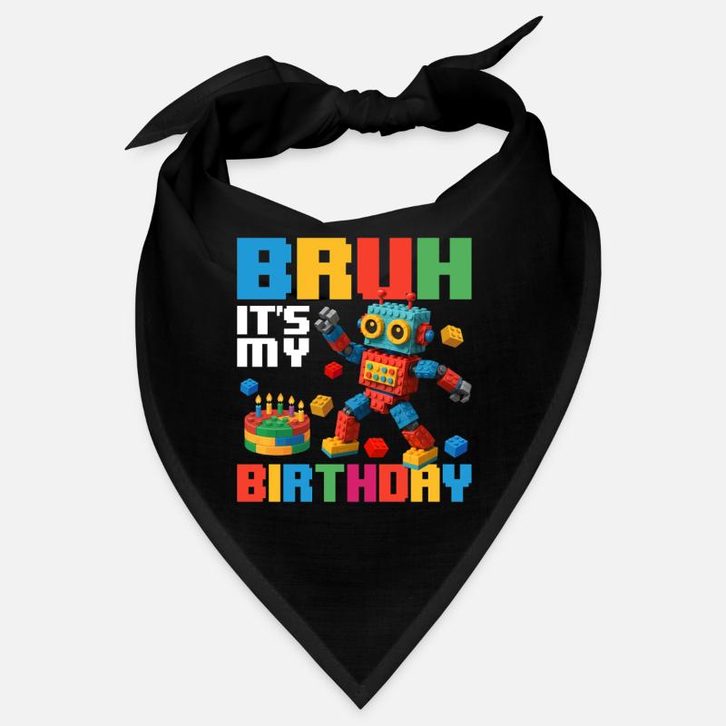 Bruh c’est mon anniversaire Constructeur de briques drôle Bandana