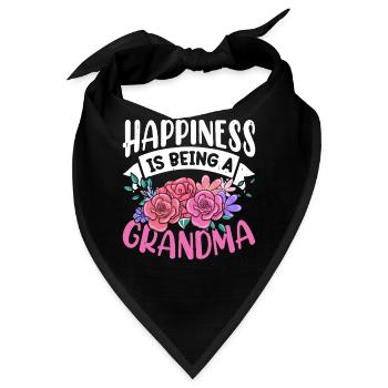 Oma Muttertag Geschenk Weihnachtsgeschenke   - Bandana - Schwarz - Vorne