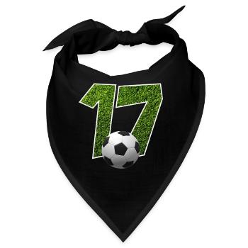 NR. 17 NUMMER 17 FUßBALL 17. GEBURTSTAG - Bandana - Schwarz - Vorne
