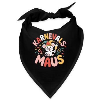 Karnevalsmaus Karneval Köln Kölner Karnevals Maus - Bandana - Schwarz - Vorne