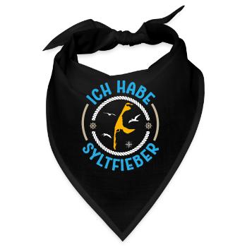 Nordsee Urlaub HABE SYLT FIEBER Lustiges - Bandana - Schwarz - Vorne