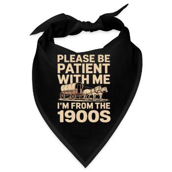 Geduld aus den 1900ern - Bandana - Schwarz - Vorne