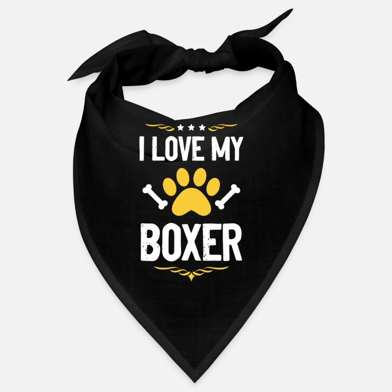 Ich liebe meinen Boxer – Pfote & Knochen Bandana