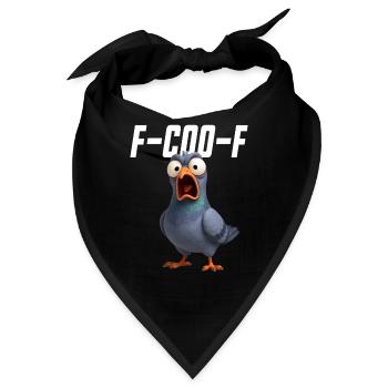 F-Coo-F Taube Lustige Taube FCOOF F Coo ??F - Bandana - Schwarz - Vorne