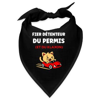 Führerschein-Humor - Bandana - Schwarz - Vorne
