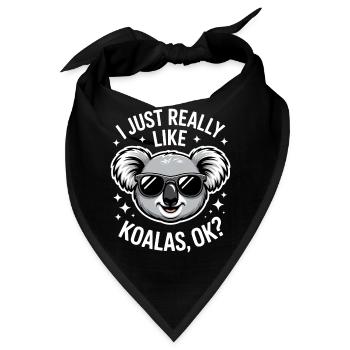 Koala Spruch Koalas Lustiges Koala Geschenk - Bandana - Schwarz - Vorne