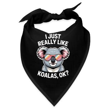 Koala Spruch Koalas Lustiges Koala Geschenk - Bandana - Schwarz - Vorne