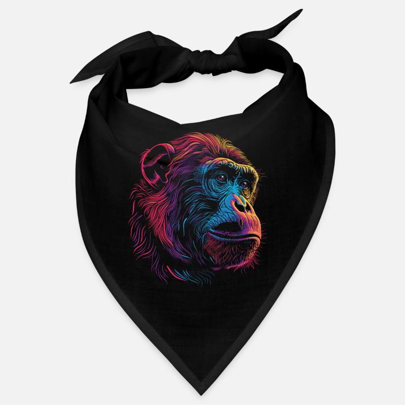 Neon Psychedelischer Affe Bandana