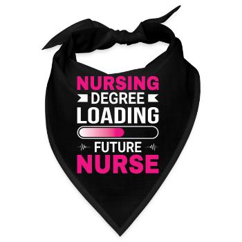 Krankenschwester Ausbildung - Bandana - Schwarz - Vorne