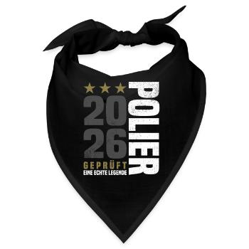 Geprüfter Polier 2026 - Bandana - Schwarz - Vorne