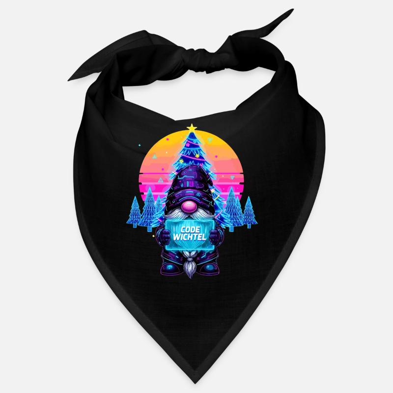 Cyberpunk Code Gnome - Synthwave Xmas Nerd Bandana