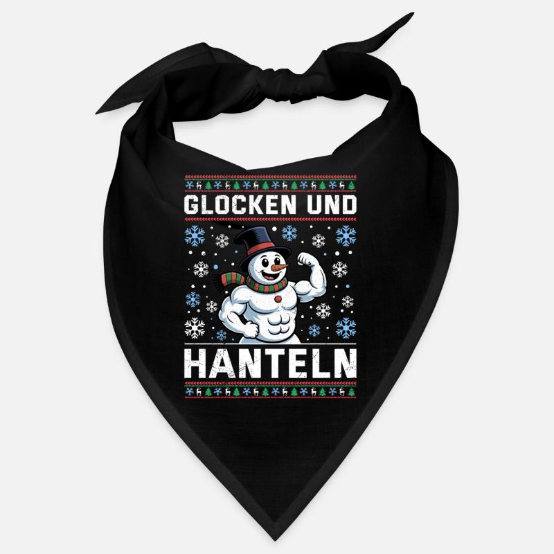 Christmas BELLS AND DUMBBELLS Fun Bandana