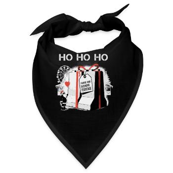 HO HO HO Frohe und SICHERE Weihnachten - Bandana - Schwarz - Vorne