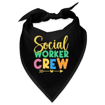 Social Worker Quote Crew Social Work - Bandana - Schwarz - Vorne