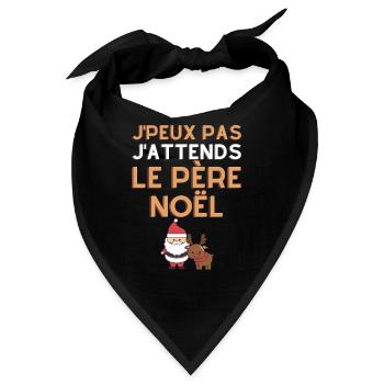 Ich kann nicht, ich warte auf das fröhliche Geschenk des Weihnachtsmanns - Bandana - Schwarz - Vorne
