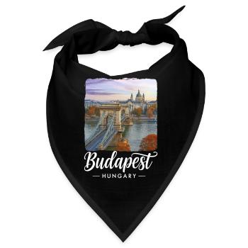 Budapest Ungarn - Bandana - Schwarz - Vorne