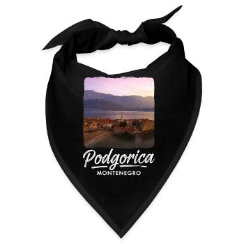 Podgorica Montenegro - Bandana - Schwarz - Vorne