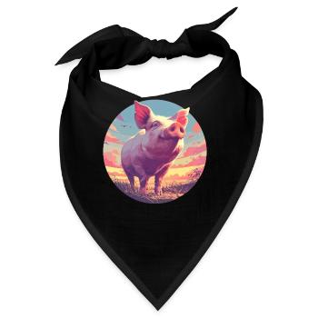 Schweine Schwein - Bandana - Schwarz - Vorne