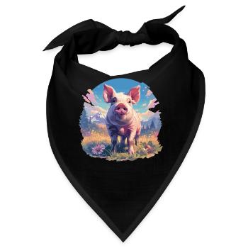 Schweine Schwein - Bandana - Schwarz - Vorne