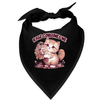 Wut verzehrt mich lustige Katzenblume - Bandana - Schwarz - Vorne