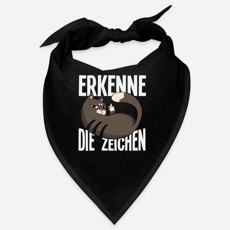 Erkenne die Zeichen - Freche Katzen-Message Bandana