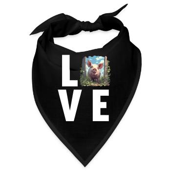 Schweine Schwein - Bandana - Schwarz - Vorne