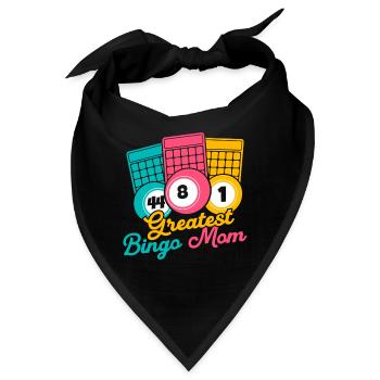 Bingo Game Greatest Bingo Mom Bingo - Bandana - Schwarz - Vorne
