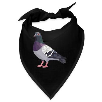 Tauben Taube - Bandana - Schwarz - Vorne