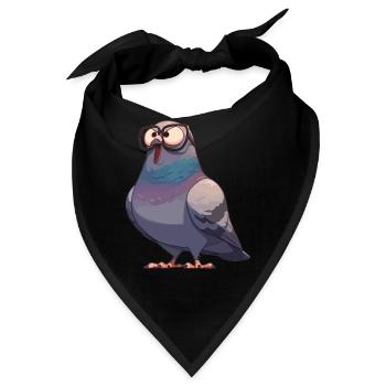 Tauben Taube - Bandana - Schwarz - Vorne