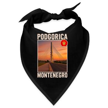 Podgorica Montenegro - Bandana - Schwarz - Vorne