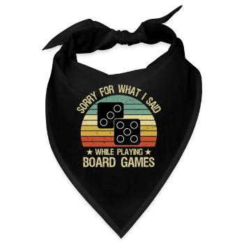 Funny Board Game Quote Board Gamer Player - Bandana - Schwarz - Vorne