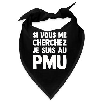 Humor PMU Lustige Bar Bistrot Turfiste Turfiste Wette - Bandana - Schwarz - Vorne