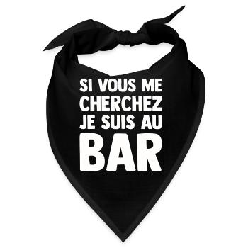 Humorbar Bistrot Aperitif Beauf Alkoholiker Lustig - Bandana - Schwarz - Vorne